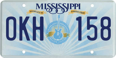 MS license plate OKH158