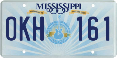 MS license plate OKH161