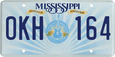 MS license plate OKH164