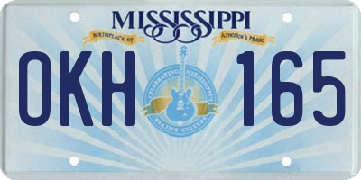 MS license plate OKH165