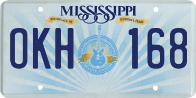 MS license plate OKH168