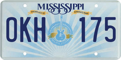 MS license plate OKH175