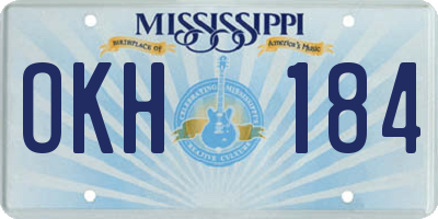 MS license plate OKH184