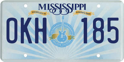 MS license plate OKH185