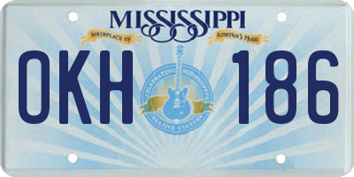 MS license plate OKH186