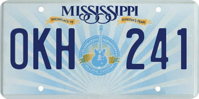 MS license plate OKH241