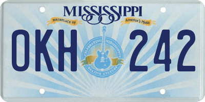 MS license plate OKH242