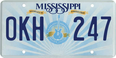 MS license plate OKH247
