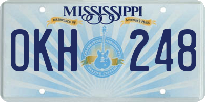 MS license plate OKH248