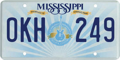 MS license plate OKH249