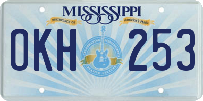 MS license plate OKH253