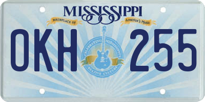MS license plate OKH255