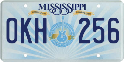 MS license plate OKH256
