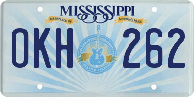 MS license plate OKH262