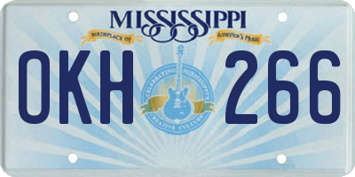 MS license plate OKH266
