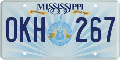 MS license plate OKH267
