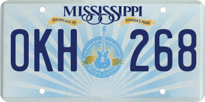 MS license plate OKH268