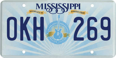 MS license plate OKH269