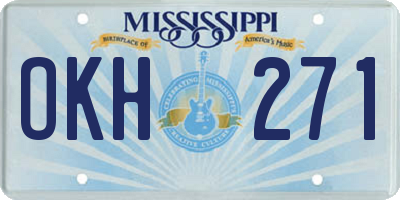 MS license plate OKH271