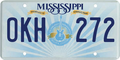 MS license plate OKH272