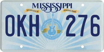 MS license plate OKH276