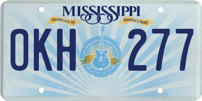 MS license plate OKH277