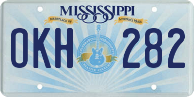 MS license plate OKH282