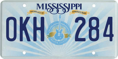 MS license plate OKH284
