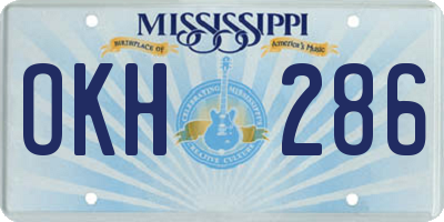 MS license plate OKH286