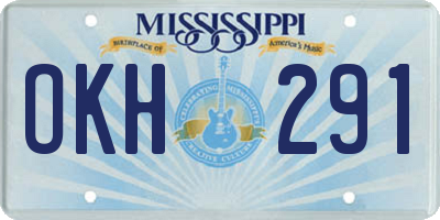 MS license plate OKH291