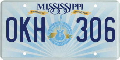 MS license plate OKH306