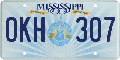 MS license plate OKH307