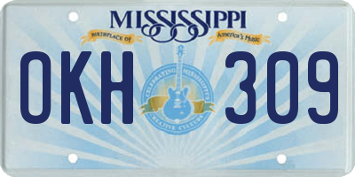 MS license plate OKH309