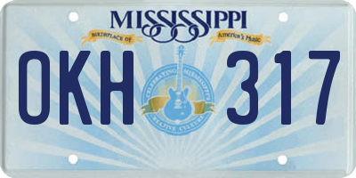 MS license plate OKH317