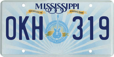 MS license plate OKH319