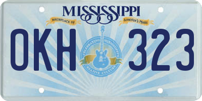 MS license plate OKH323