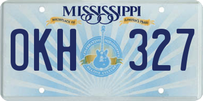 MS license plate OKH327