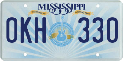 MS license plate OKH330