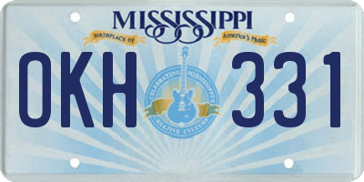 MS license plate OKH331