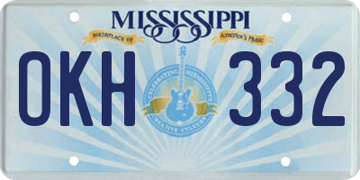 MS license plate OKH332