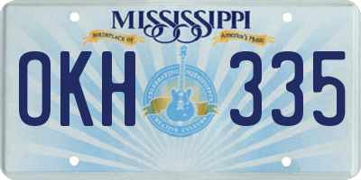 MS license plate OKH335