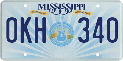 MS license plate OKH340