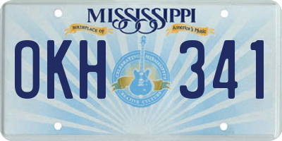 MS license plate OKH341