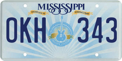 MS license plate OKH343