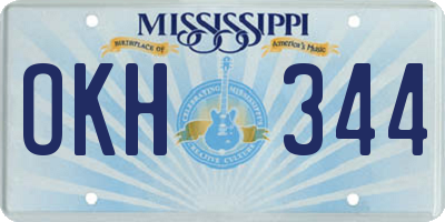 MS license plate OKH344