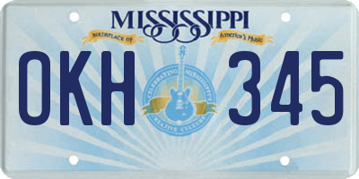 MS license plate OKH345