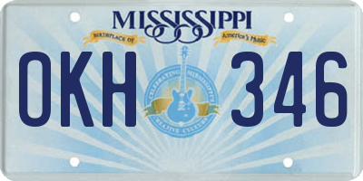 MS license plate OKH346