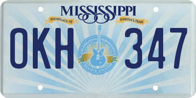 MS license plate OKH347