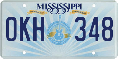 MS license plate OKH348
