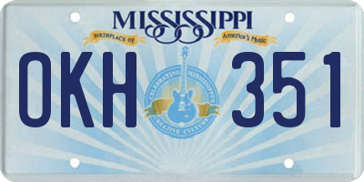 MS license plate OKH351